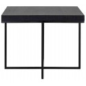 Oakura sofabord i egetræsfinér og jern 140 x 65 cm - Sort