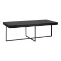 Oakura sofabord i egetræsfinér og jern 60 x 60 cm - Sort
