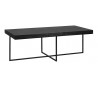 Oakura sofabord i egetræsfinér og jern 120 x 60 cm - Sort