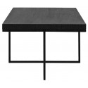Oakura sofabord i egetræsfinér og jern 60 x 60 cm - Sort