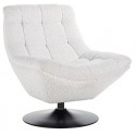 Darwin lænestol i polyester H70 cm - Sort/Offwhite