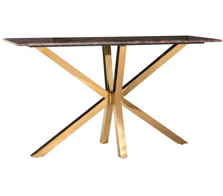 Raffles konsolbord i genanvendt træ og metal B161 cm - Sort/Brun