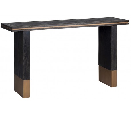 Vendôme konsolbord i genanvendt træ og stål B140 cm - Guld/Sort
