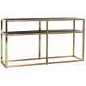 Hunter konsolbord i egetræsfinér og stål B150 cm - Sort/Antik guld