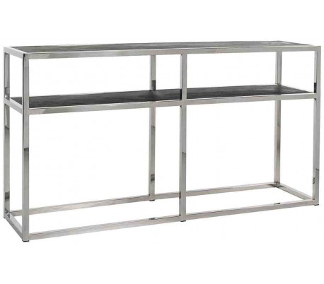 Blackbone konsolbord i egetræ og stål B150 cm - Sort/Guld