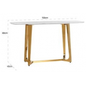 Conrad konsolbord i marmor og stål B150 cm - Guld/Brun marmor