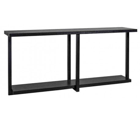 Orion konsolbord i marmor og metal B140 cm - Sort/Brun marmor