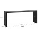 Oakura konsolbord i egetræsfinér og jern B180 cm - Sort