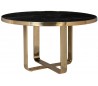 Vendôme rundt spisebord i genanvendt træ og stål Ø140 cm - Guld/Sort