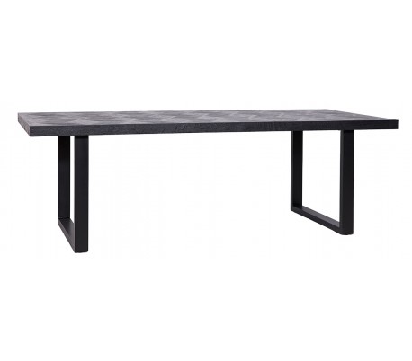 Vendôme spisebord i genanvendt træ og stål 230 x 100 cm - Guld/Sort