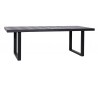 Blax spisebord i egetræ og jern 230 x 100 cm - Sort