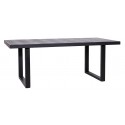 Blax spisebord i egetræ og jern 230 x 100 cm - Sort
