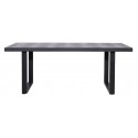 Blax spisebord i egetræ og jern 230 x 100 cm - Sort