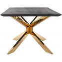 Blackbone spisebord i egetræ og stål 240 x 100 cm - Sort/Guld