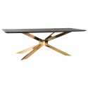 Blackbone spisebord i egetræ og stål 240 x 100 cm - Sort/Guld