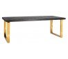 Blackbone spisebord i egetræ og stål 180 x 90 cm - Sort/Guld