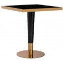 Osteria bistrobord i marmor og metal 70 x 70 cm - Guld/Hvid marmor