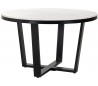 Lexington rundt spisebord i marmor og jern Ø130 cm - Sort/Hvid marmor