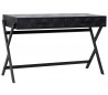 Blax skrivebord i egetræ og jern 124 x 55 cm - Sort