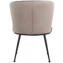 Meadow spisebordsstol i velour H78 cm - Sort/Stålgrå