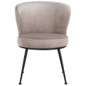 Meadow spisebordsstol i velour H78 cm - Sort/Stålgrå