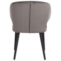 Nomi spisebordsstol i velour H82 cm - Sort/Stålgrå