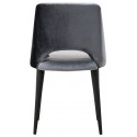 Giovanna spisebordsstol i velour H86 cm - Sort/Antracit