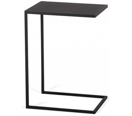 Oakura sofabord i egetræsfinér og jern 60 x 60 cm - Sort