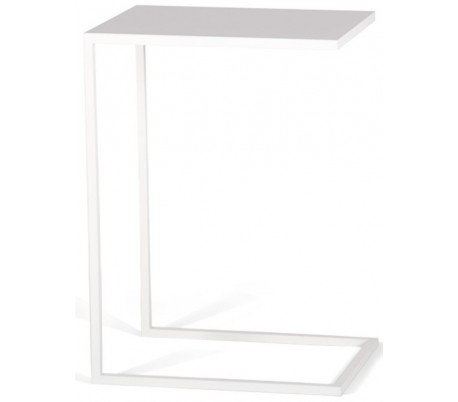 Siluet sofabord i metal 43 x 33 cm - Sort