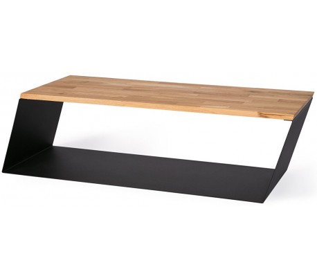 Siluet sofabord i metal 43 x 33 cm - Sort