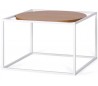 Forest sofabord i mdf og metal 60 x 60 cm - Hvid/Natur