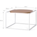 Forest sofabord i mdf og metal 60 x 60 cm - Hvid/Sort