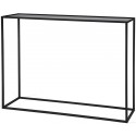 Glassgow sofabord i metal og glas 110 x 55 cm - Sort/Sort