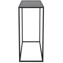 Glassgow sofabord i metal og glas 110 x 55 cm - Sort/Sort
