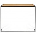 Tray konsolbord i metal og egetræ 100 x 37 cm - Sort/Sort