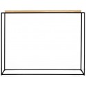 Tray konsolbord i metal og egetræ 100 x 37 cm - Sort/Sort