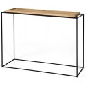 Tray konsolbord i metal og egetræ 100 x 37 cm - Sort/Sort