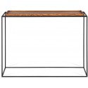 Tray konsolbord i metal og egetræ 100 x 37 cm - Sort/Natur