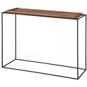 Tray konsolbord i metal og egetræ 100 x 37 cm - Sort/Natur