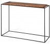 Tray konsolbord i metal og egetræ 100 x 37 cm - Sort/Brun