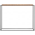 Tray konsolbord i metal og egetræ 100 x 37 cm - Sort/Natur