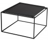 Tray sofabord i egetræ og metal 60 x 60 cm - Sort/Sort