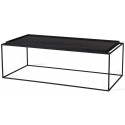 Tray sofabord i egetræ og metal 60 x 60 cm - Sort/Sort