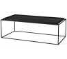 Tray sofabord i egetræ og metal 120 x 60 cm - Sort/Sort