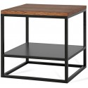 Forest sofabord i metal og MDF 40 x 40 cm - Sort/Natur
