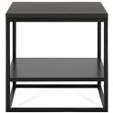 Forest sofabord i metal og MDF 40 x 40 cm - Sort/Brun
