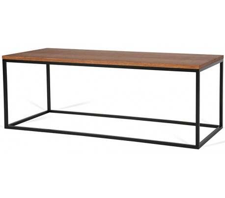 Forest sofabord i metal og MDF 110 x 45 cm - Sort/Natur