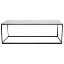 Forest sofabord i metal og MDF 110 x 45 cm - Sort/Sort