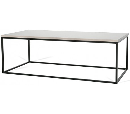 Forest sofabord i metal og MDF 110 x 45 cm - Sort/Sort