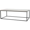 Forest sofabord i metal og MDF 110 x 45 cm - Sort/Sort